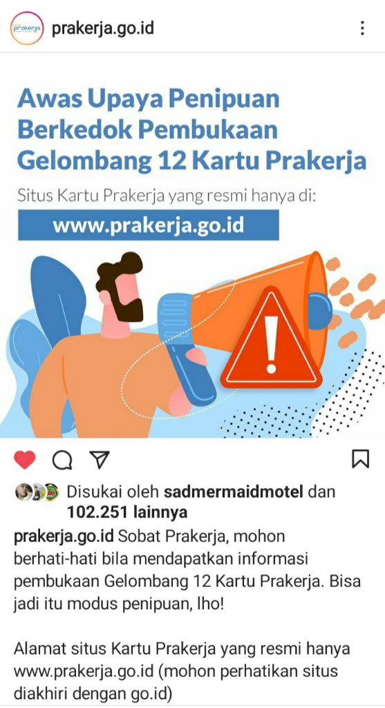 Hoax Prakerja, Niat Ingin Dapat Insentif Tetapi Berujung Pencurian Data Pribadi