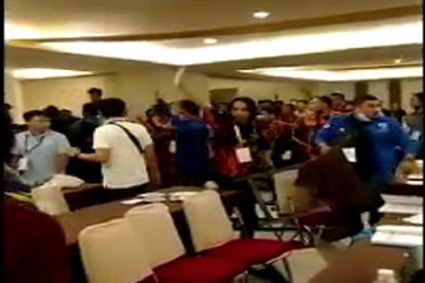 Memalukan, Musda ke XV DPD KNPI Kota Makassar Ricuh di Hotel, 1 Terluka