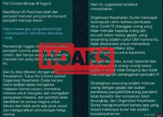 Covid Bisa Dilawan Hanya dengan Paracetamol Kata Pemerintah Inggris, Hoax atau Fakta?