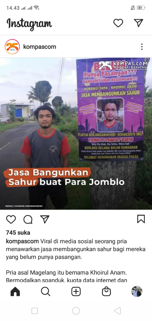 Jomblo Susah Bangun Sahur, Ada Khoirul Anam Yang Buka Jasa Sahur, Minat?