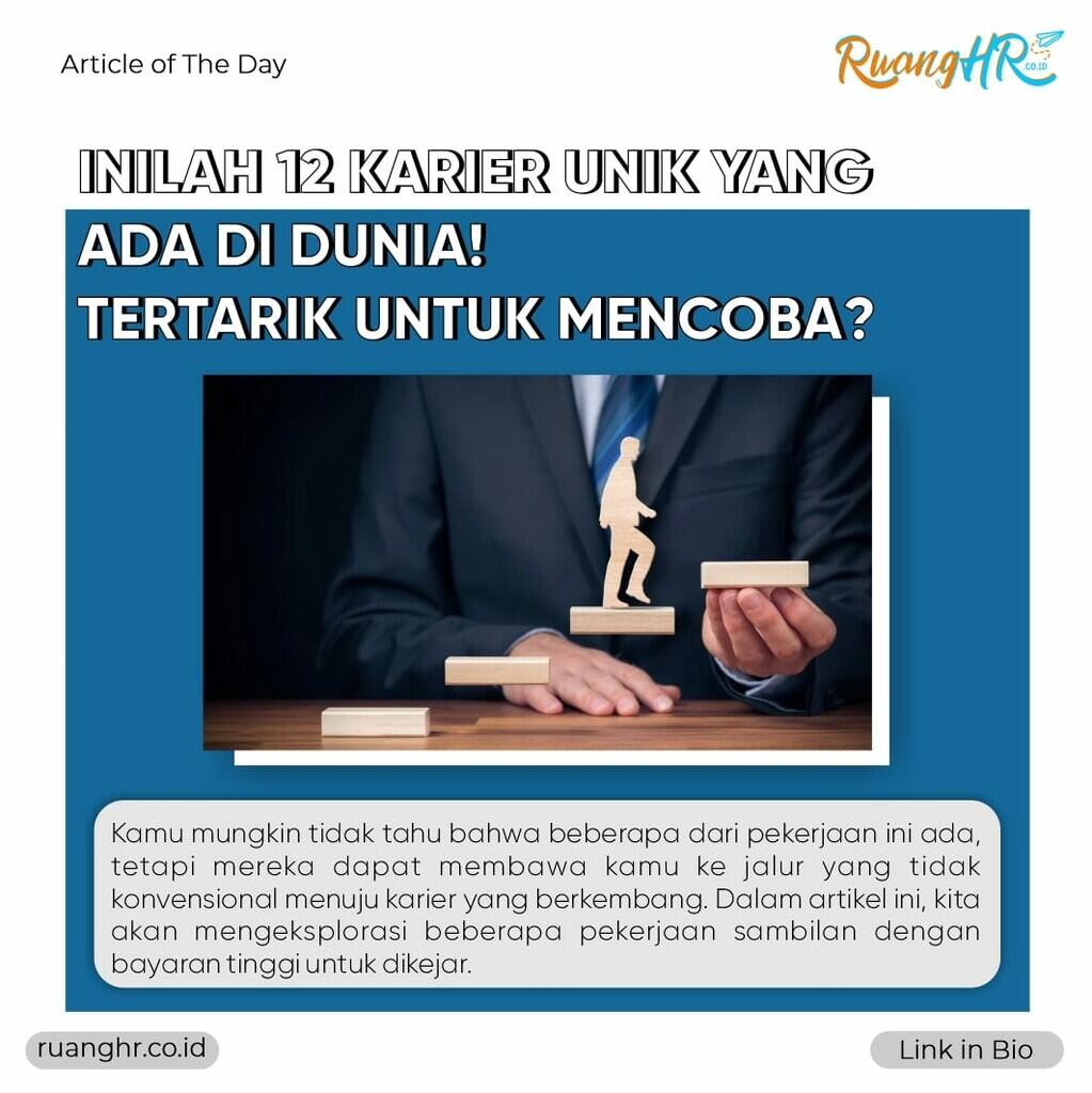Inilah 12 Karier Unik yang Ada di Dunia! Tertarik untuk Mencoba?
