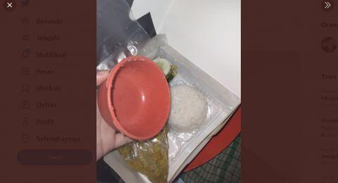 Ketika Dapat Nasi Kotak Lengkap Dengan Cetakannya, Netizen itu Rejeki!