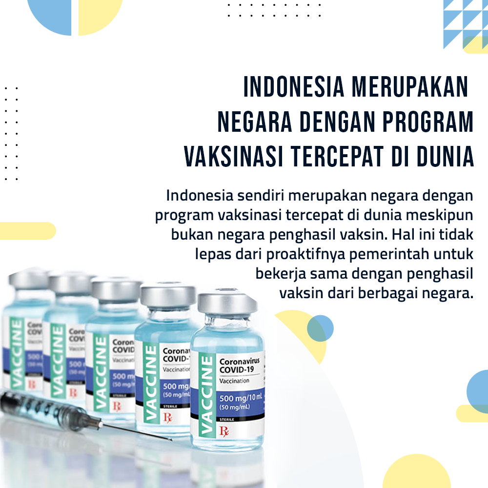 Indonesia Merupakan Negara Dengan Program Vaksinasi Tercepat di Dunia