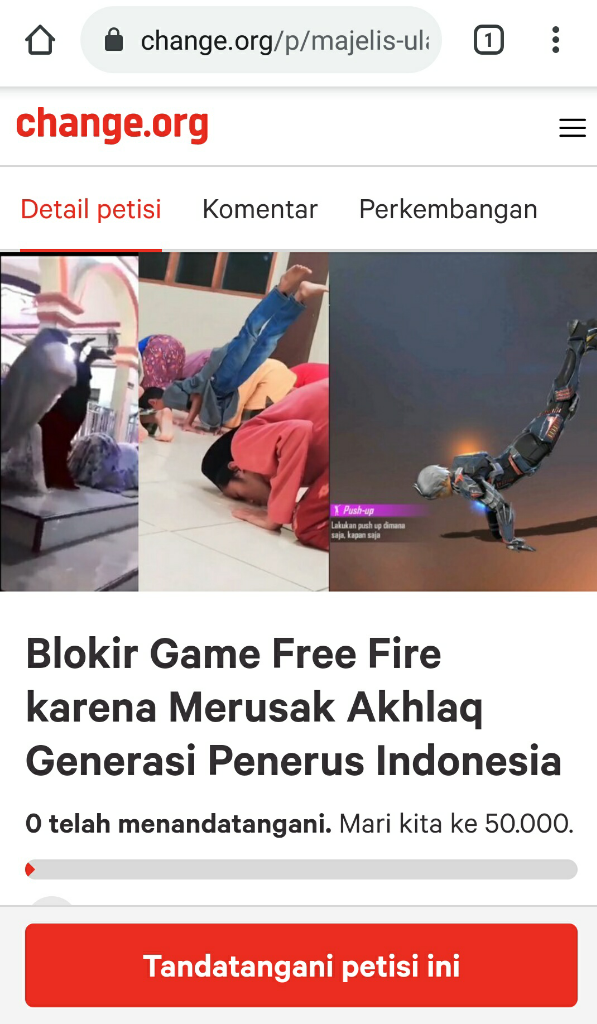 Blokir Game Free Fire Petisi