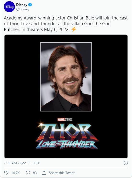 Pemeran Batman Christian Bale Bakalan ada di Thor 4?