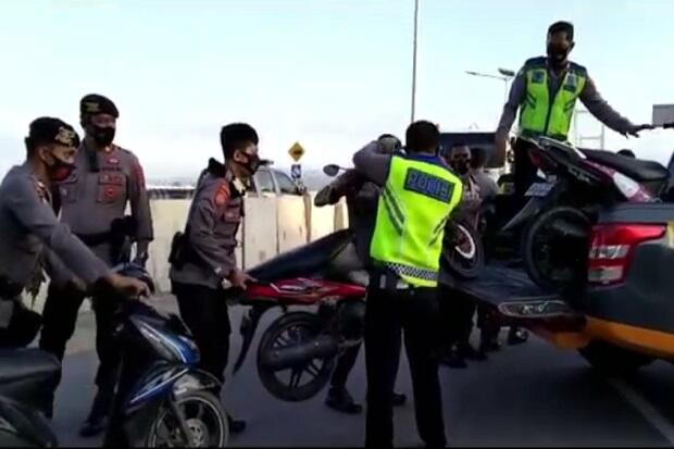 Aksi Balap Liar Usai Sahur yang Gemparkan Kendari Dibubarkan Polisi
