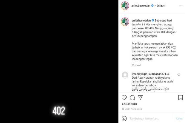Anies Posting 402 dengan Latar Belakang Gelap, Ini Maksudnya?