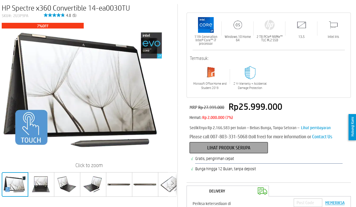 Laptop 2 in 1 terbaik di pasaran saat ini dengan Fitur Unggulan, HP Spectre x360 14