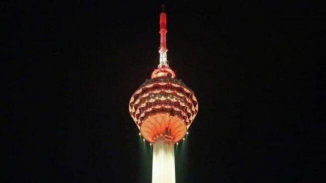 Respect ! Gedung di Malaysia Nyalakan Lampu Merah Putih untuk KRI Nanggala