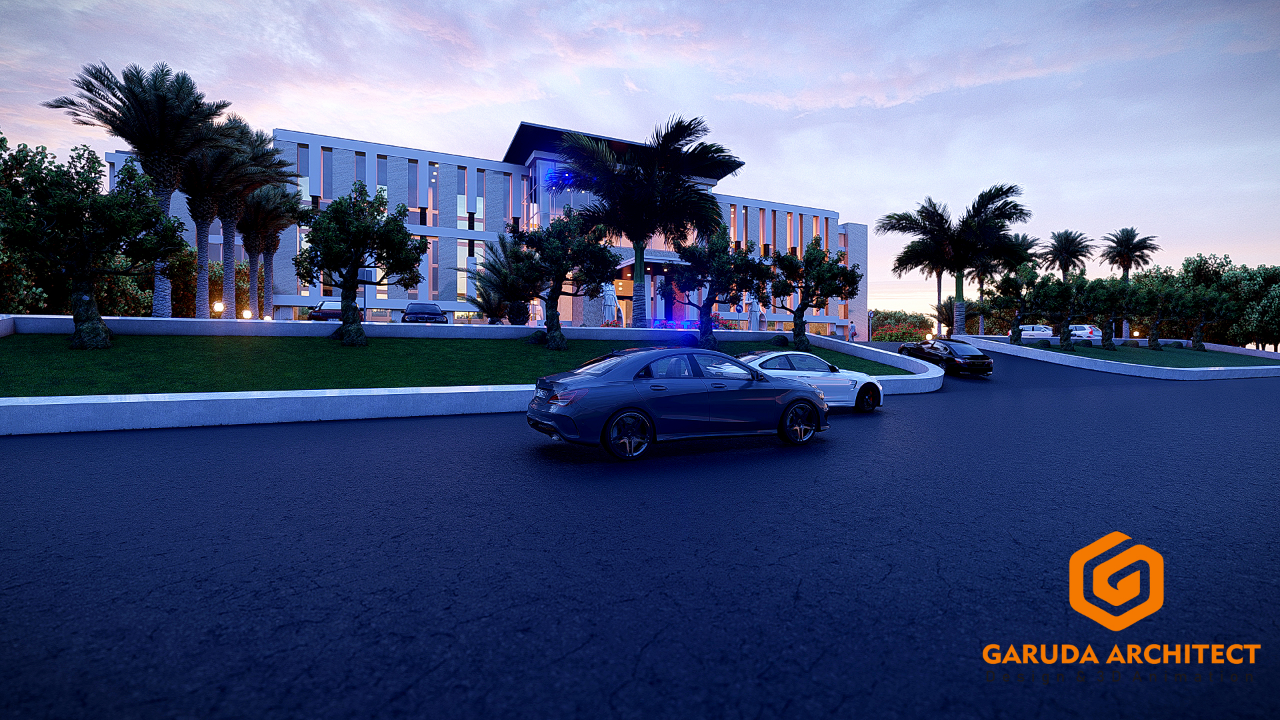 Terusan Trit Desain Hotel Tampak Depan