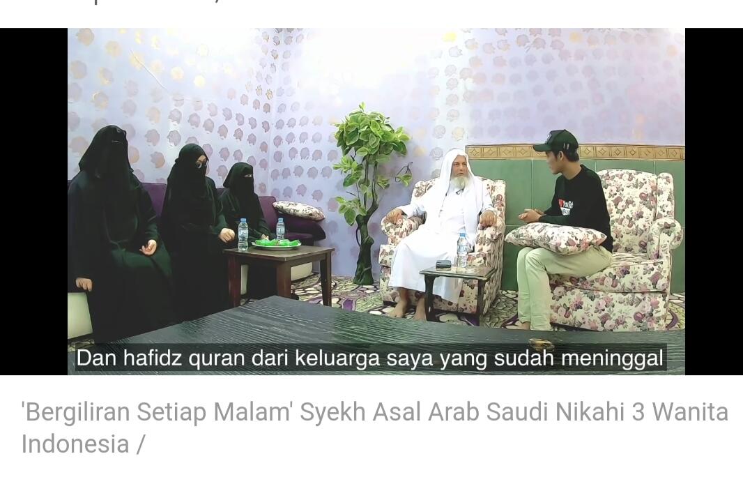 Bergiliran Setiap Malam' Syekh Asal Arab Saudi Nikahi 3 Wanita Indonesia