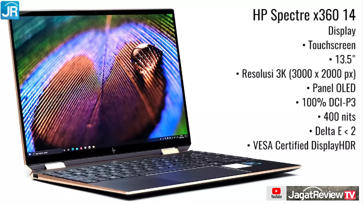 Laptop 2 in 1 terbaik di pasaran saat ini dengan Fitur Unggulan, HP Spectre x360 14