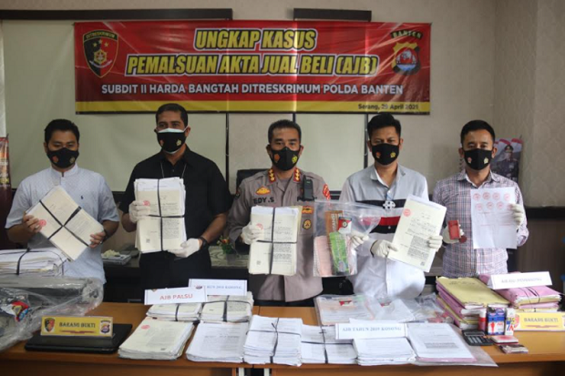 Satgas Mafia Tanah Polda Banten Ungkap 690 AJB Palsu