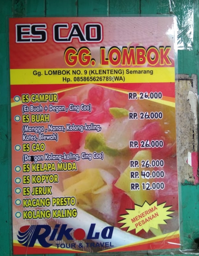 Es Cao Gang Lombok: Kuliner Segar Legendaris Semarang Yang Tak Pernah Sepi Pengunjung