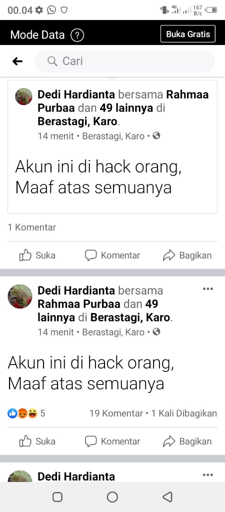 Unggahan Cabul ke Istri Kru KRI Nanggala, Facebooker Buru-buru Ngaku Kena Hack