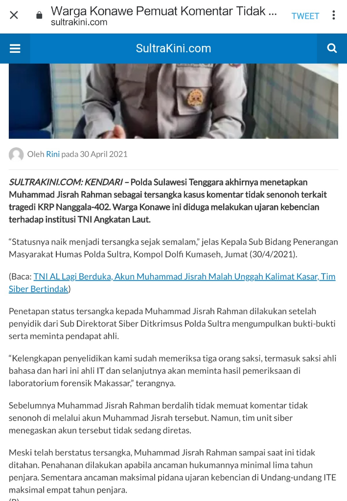 Unggahan Cabul ke Istri Kru KRI Nanggala, Facebooker Buru-buru Ngaku Kena Hack
