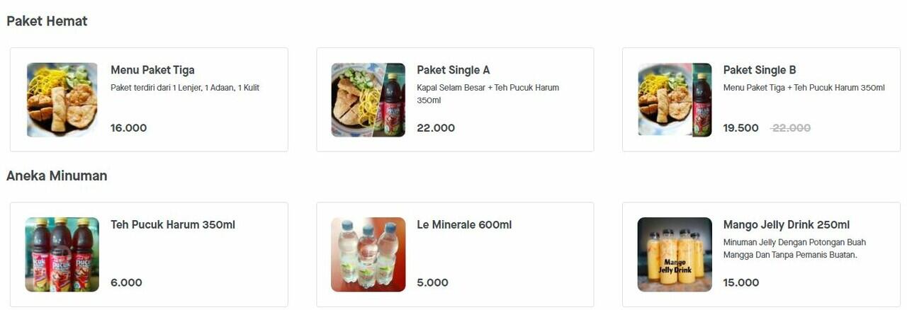 Makan Pempek Enak, Ebi Banyak, Paket Hemat Murah Puas