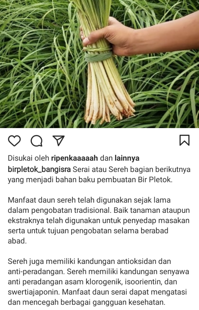 Bir Pletok Bang Isra Minuman Tradisional Betawi Kaya Akan Rempah Menyehatkan Jiwa!