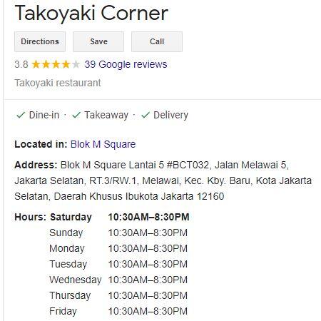 Takoyaki Corner! Salah Satu Jajanan yang Paling Dicari di Blok M, Jakarta Selatan!