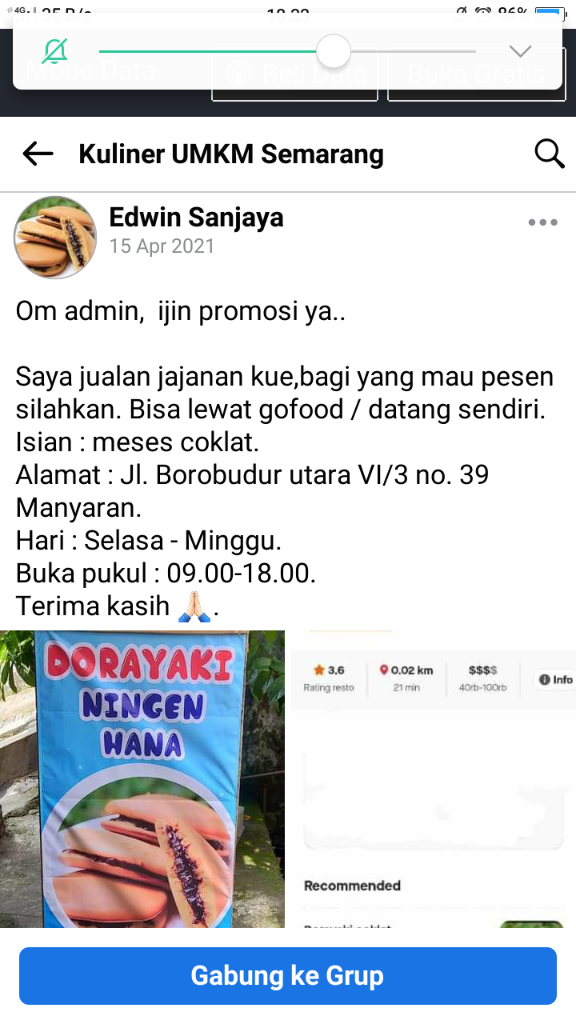 Dorayaki Ningen Hana Semarang Punya