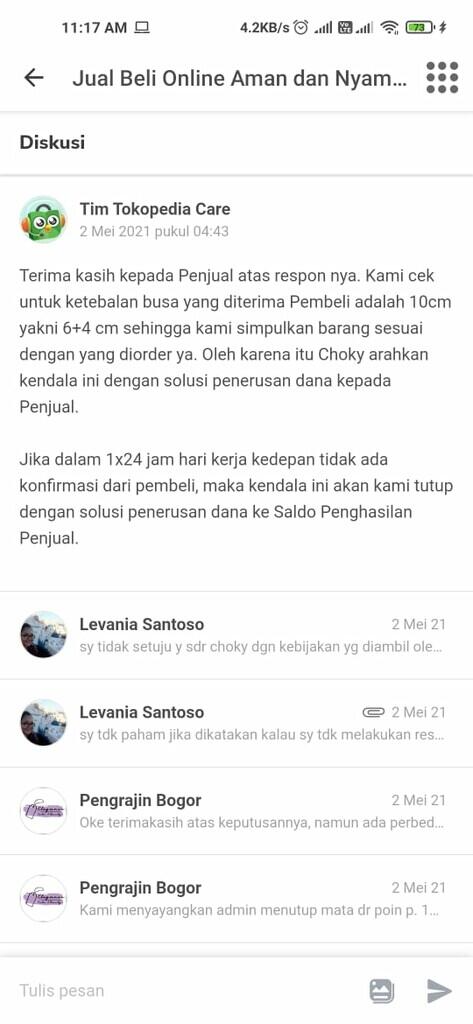 SURAT TERBUKA KOMPLAIN TOKOPEDIA (ADMIN TIBA2 MERUBAH KEPUTUSAN)