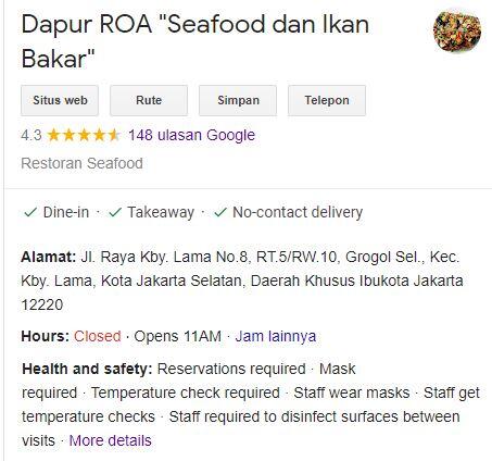 Makan di Dapur ROA &quot;Seafood dan Ikan Bakar&quot;! Porsi Pas Menu Lengkap!