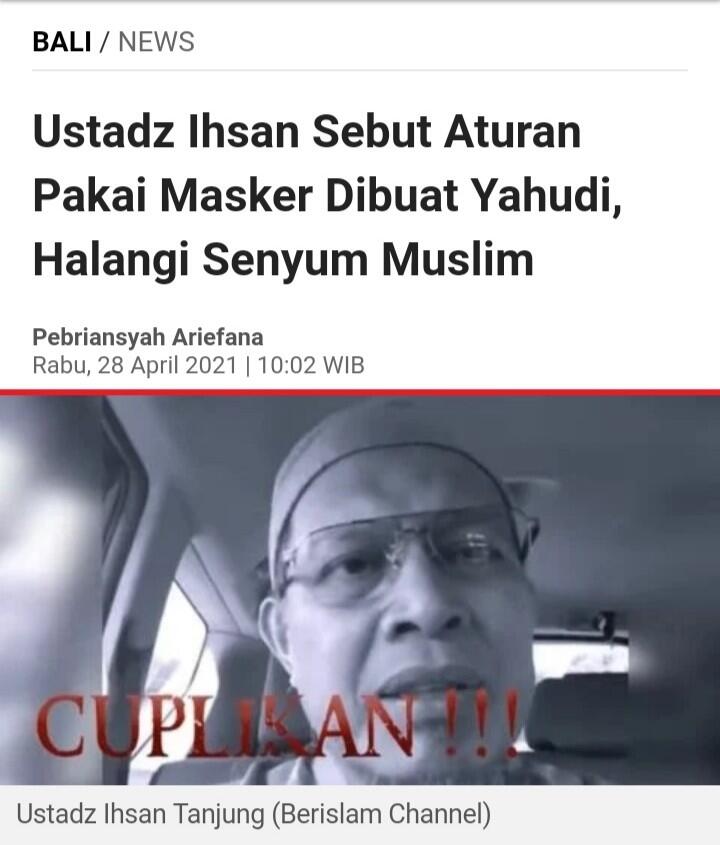 Orang-Orang Anti Masker, Biang Masalah Yang Tak Kunjung Di Padamkan.