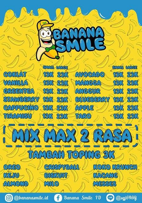 Smile Banana Makanan Kekinian Yang Wajib Dicoba!