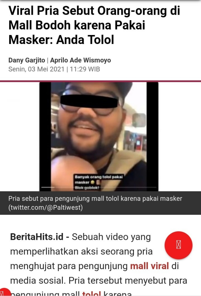 Orang-Orang Anti Masker, Biang Masalah Yang Tak Kunjung Di Padamkan.