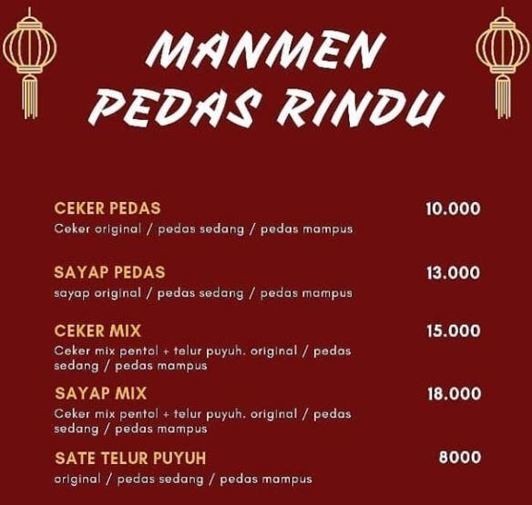 ManMen Pedas Rindu - Usaha Kuliner Area Pamekasan Madura