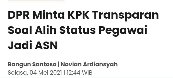 Deretan Pertanyaan Janggal Tes ASN Pegawai KPK: dari FPI Hingga Program Pemerintah