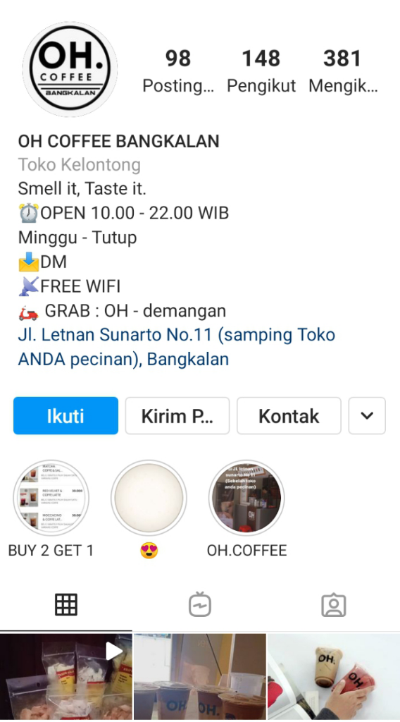Toko Kelontong Plus Coffee shop Oh Coffee Bangkalan
