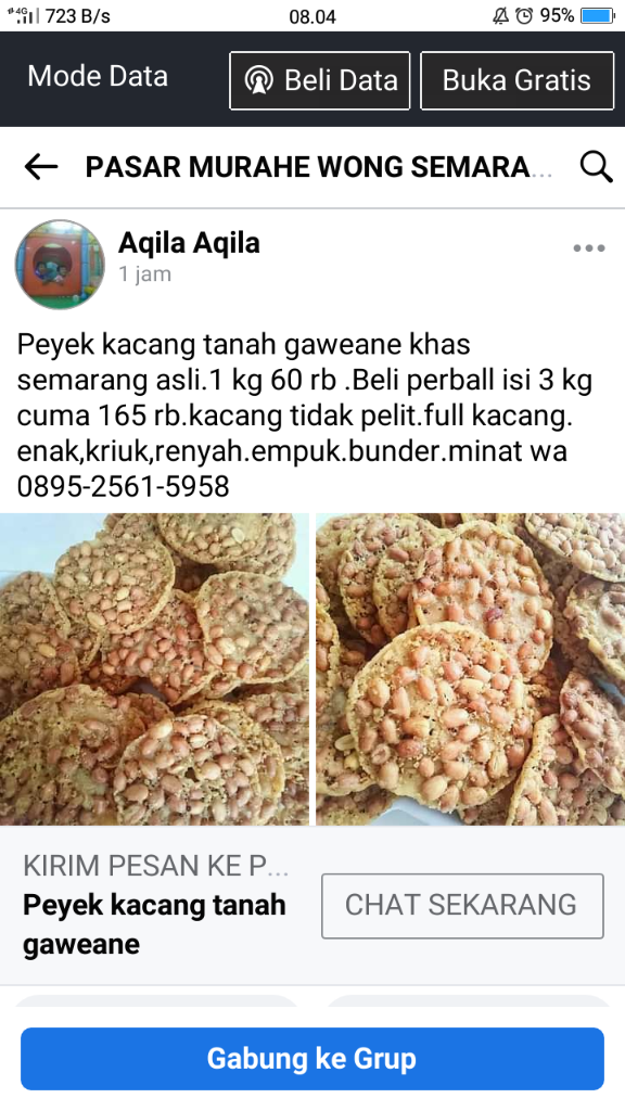 Peyek Kacang Gurih Bundar Khas Semarang 