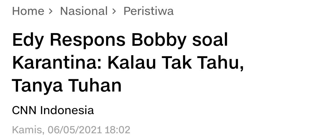 Soal Kisruh Lokasi Karantina dgn Gubernur Sumut, Bobby: Pemkot Medan Ingin Kejelasan
