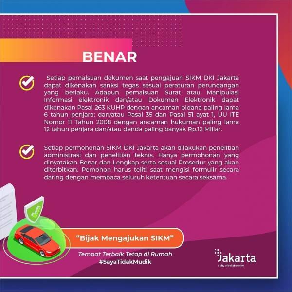Begini Aturan SIKM yang Benar di Jakarta, Awas Banyak Beredar Informasi Hoaks