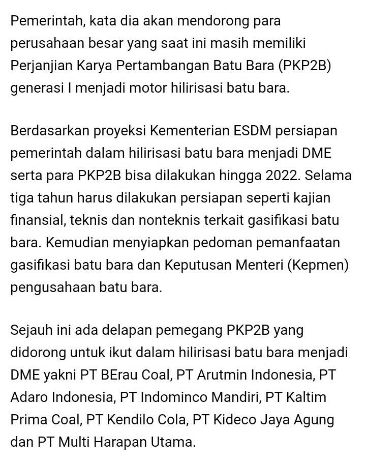 Erick Thohir: Gasifikasi Batu Bara Hemat Cadangan Devisa