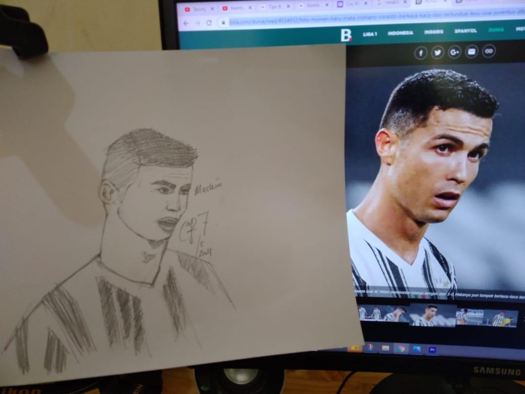 Ini Dia Tips & Trik Menggambar Karakter Orang (Ronaldo) Kartun, Pemula Wajib Masuk!