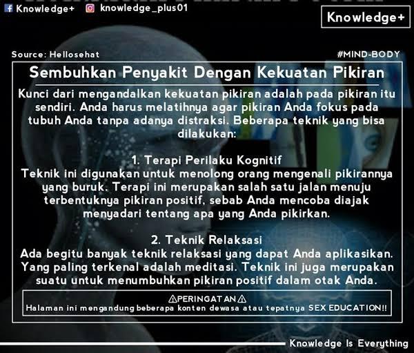 Penyakit Bisa Disembuhkan Dengan Kekuatan Pikiran, Kamu Pernah Coba? 