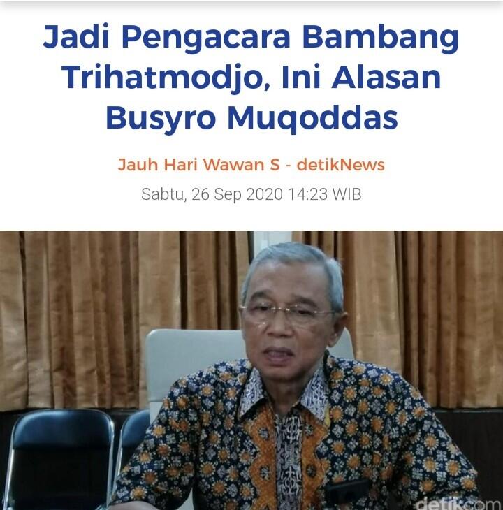 Ketua Muhammadiyah Kritik Ngabalin yang Bilang Busyro Berotak Sungsang