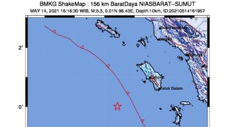 Gempa Nias Bermagnitudo 6,7 Sudah Diikuti 13 Gempa Susulan