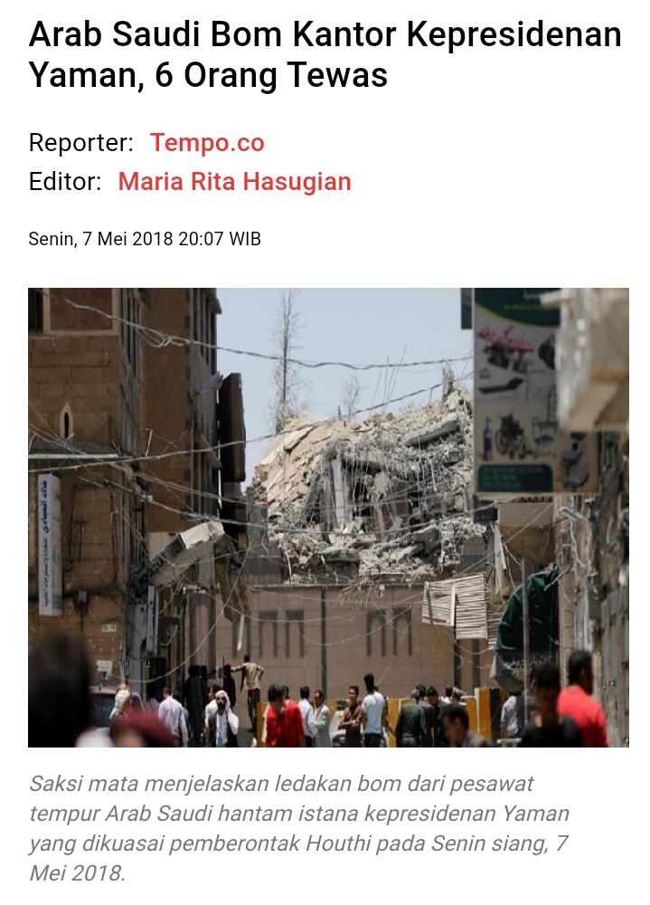 Saudi Hancurkan 3 Roket dan 8 Drone Milisi Houthi