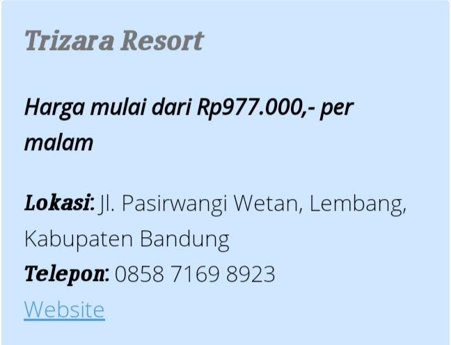 Pengen Camping Mewah Ala Sultan? Trizara Resorts Lembang Bandung Wajib Dicoba
