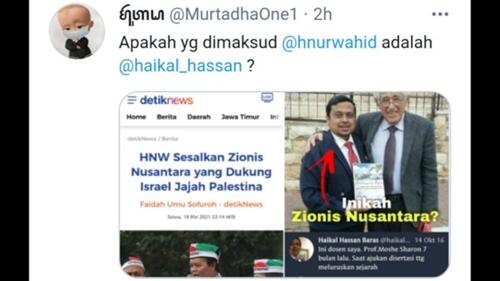 HNW Sindir Zionis Nusantara, Netizen: Apakah Haikal Hassan yang Dimaksud