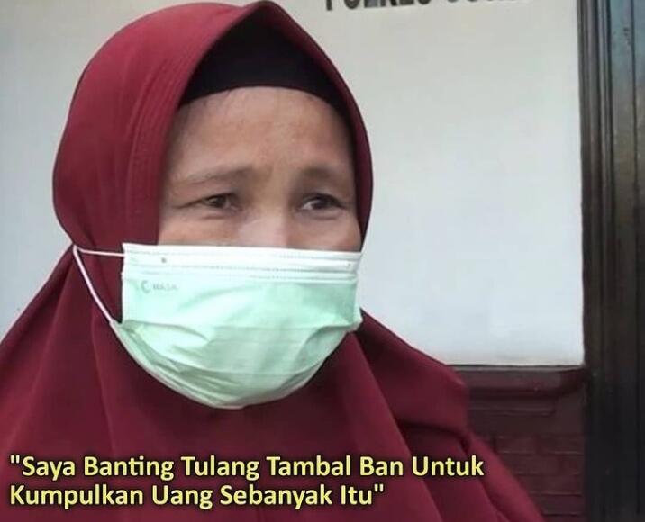 Mengharukan Banting Tulang Tambal Ban, Uang Tabungan 30 Juta Ibu Ramlah Raib! Kemana?