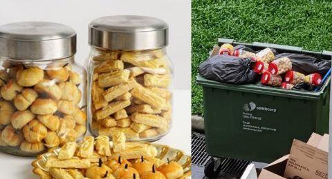 Viral! Toples-toples Kue Lebaran Dibuang di Tong Sampah, Kasihan Kan Kuenya!