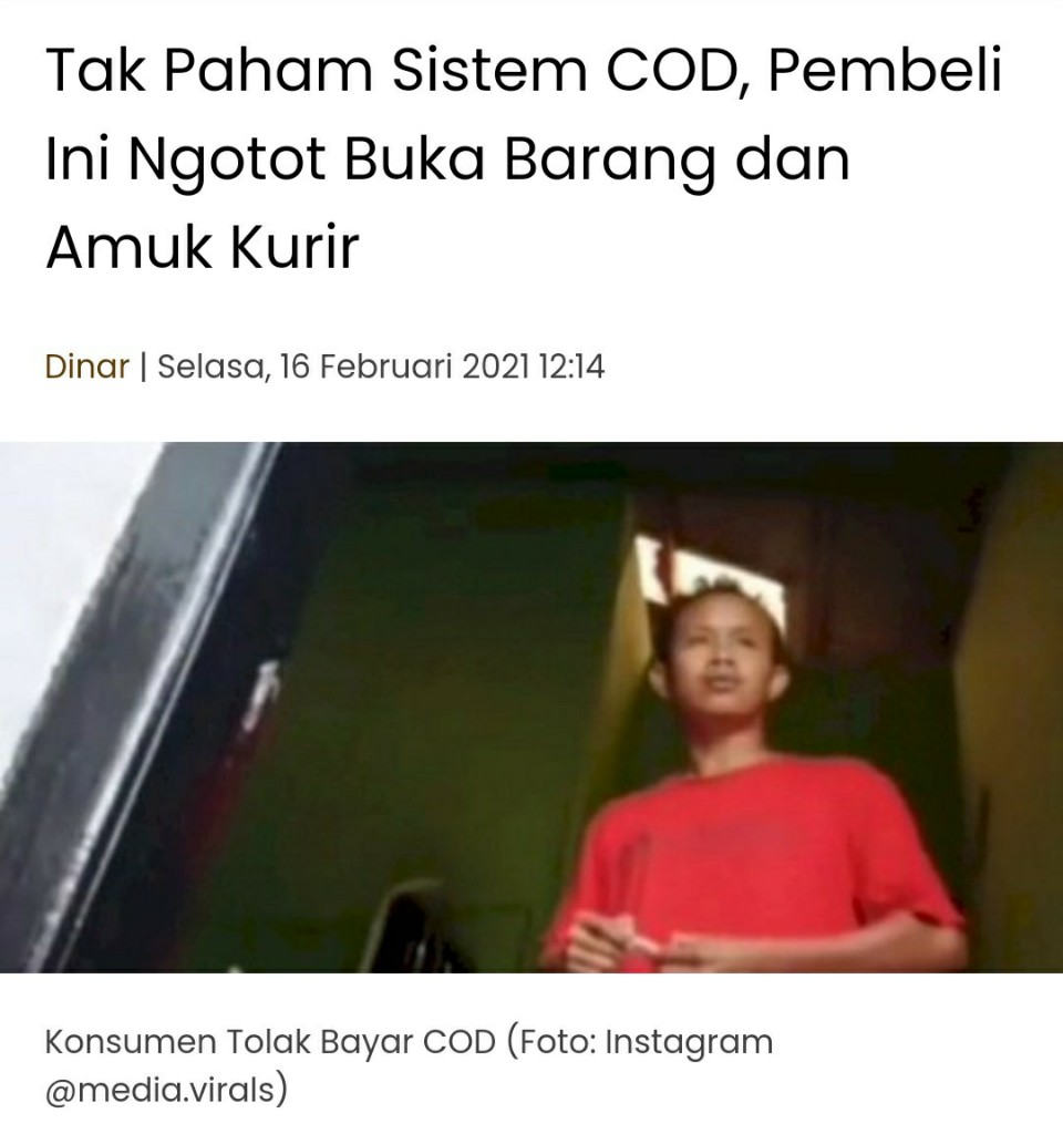 Sistem COD, Saat Pembeli Benar - Benar Jadi Raja