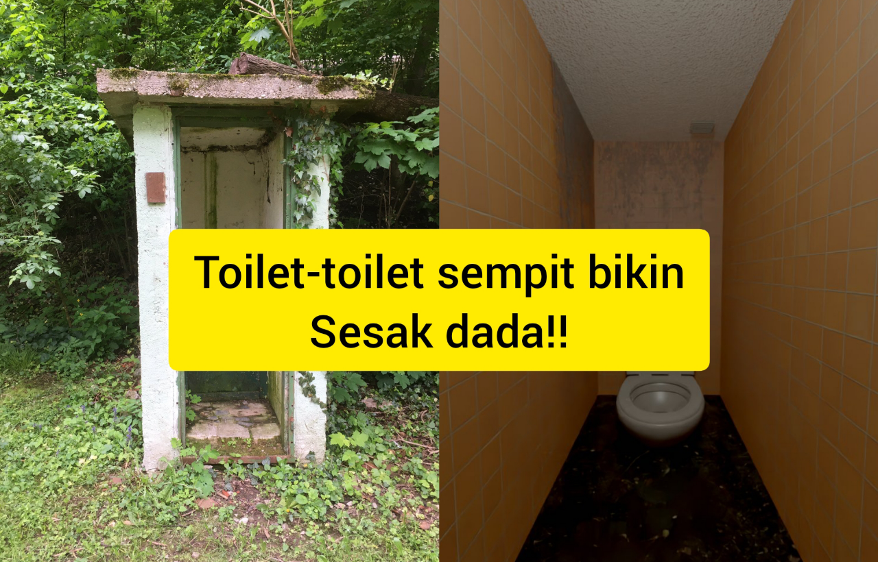 Claustrophobia Dilarang Lihat! Ini 4 Penampakan Toilet Sempit Bikin Sesak Dada 