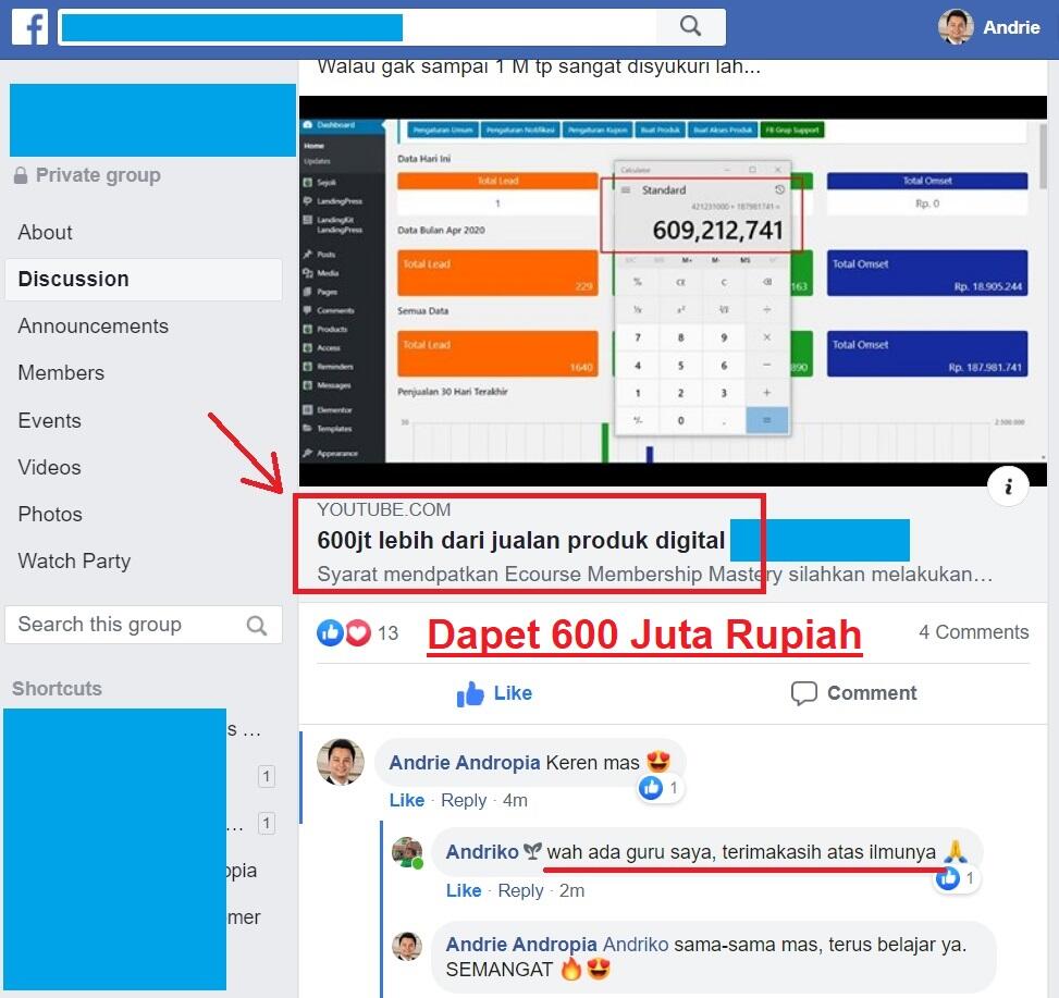 Belajar Digital Marketing 4 IN 1 with coach Andrie Andropia