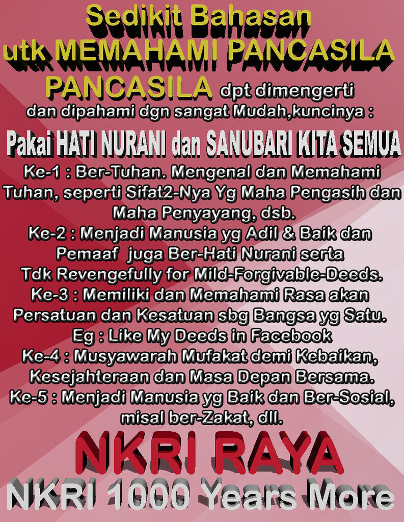 (NASIONALISME) Menyambut dan Memperingati HARI LAHIR PANCASILA 2021 dari Saya