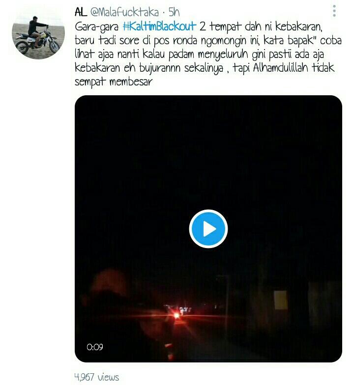 Listrik di Hampir Seluruh Wilayah Kaltim Padam, Tagar #KaltimBlackout Trending